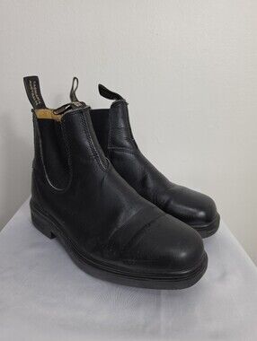 Blundstone Black Chelsea Work Boots  Classic Slip-On Boots W7.5 M5.5